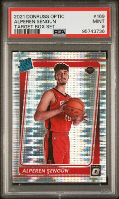 2021 PANINI DONRUSS OPTIC 169 ALPEREN SENGUN TARGET BOX SET PSA 9 RC