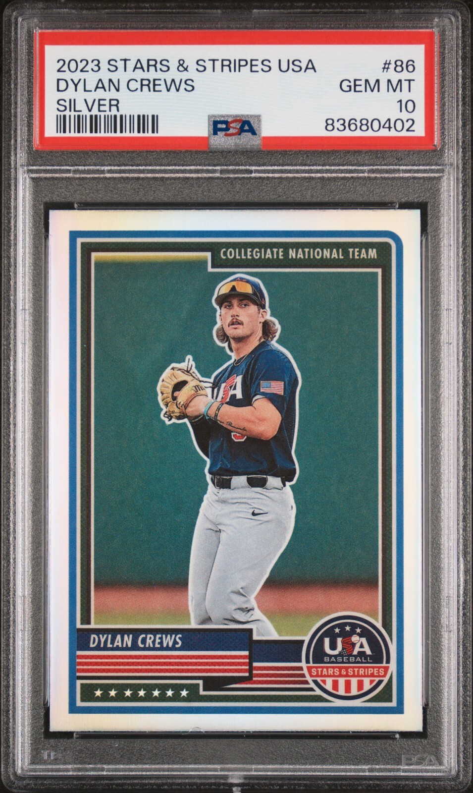 ゲームセンター・ゲームカード PSA9 dylan crews auto panini starstripes 2023 Panini USA Baseball Stars & Stripes - #86 Dylan Crews