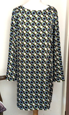 MNG Mango retro print loose fit shift dress size eur XL - uk 14 - 16