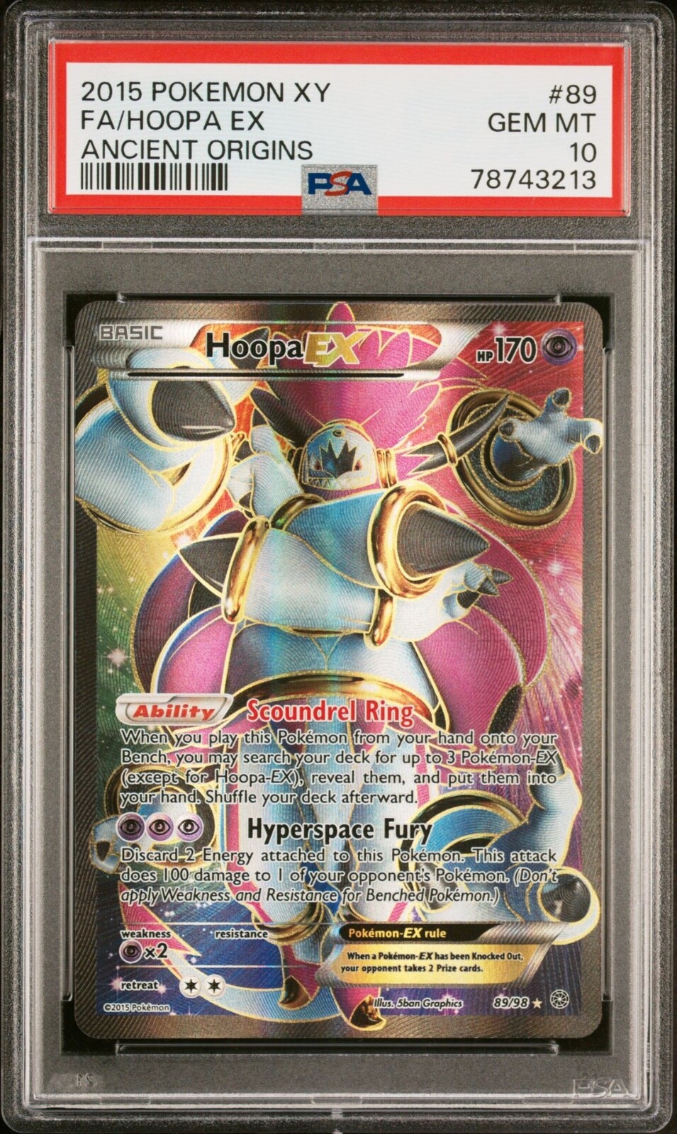 ポケモンカードゲーム 2015 Hoopa EX 1st Edition Gem Mint 10 Hoopa EX #89 - 2015 Pokemon XY Ancient Origins Full Art