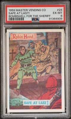 Safe At Last! - 1959 Master Vending Bombshell For Sheriff #24   PSA 6