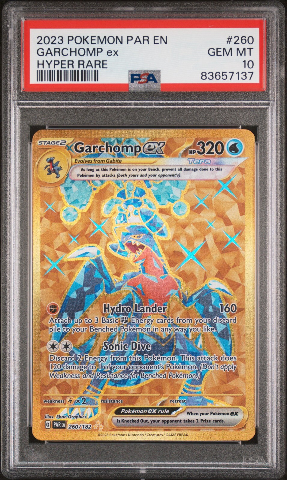 Garchomp ex 260/182 PSA 10 - Scarlet & Violet Paradox Rift - Pokemon TCG Garchomp ex 260/182 PSA 10 - Scarlet & Violet Paradox Rift - Pokemon TCG