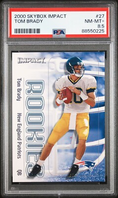 2000 Skybox Impact Rookies Tom Brady Rookie Card PSA 8.5 NM-MT+ Mint RC Patriots
