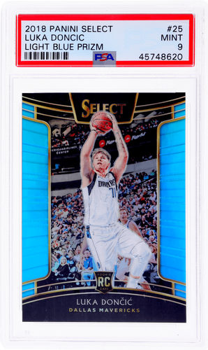 2018 Panini Select Luka Doncic Concourse Light Blue Prizm