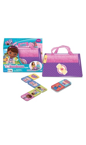 DISNEY DOC MCSTUFFINS DOMINOES GAME SHARING IS CARING IN CARRYING CASE NEW