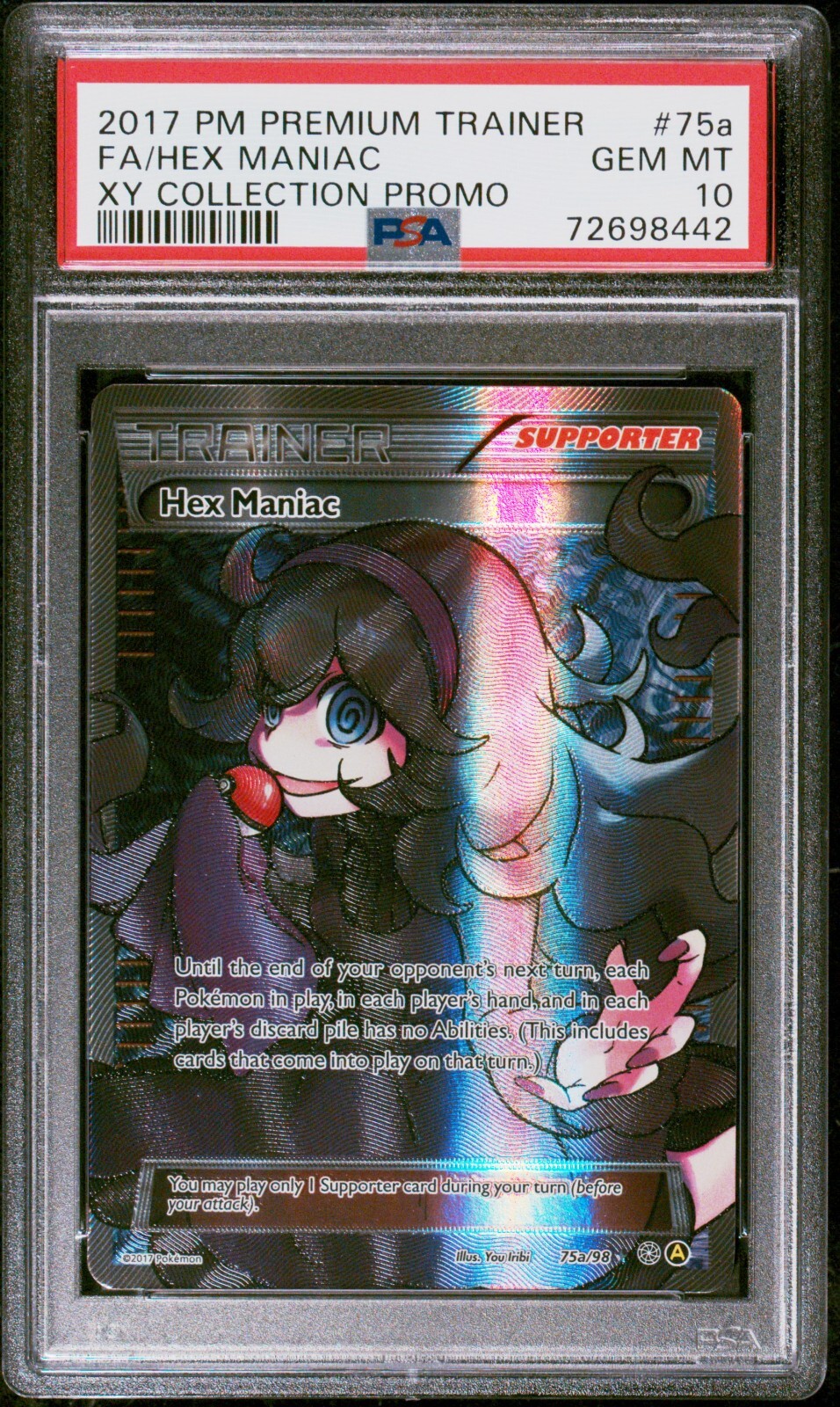 PSA 10 Gem Mint Full Art Hex Maniac Promo 2017 Pokemon XY PSA 10 Gem Mint Full Art Hex Maniac Promo 2017 Pokemon XY