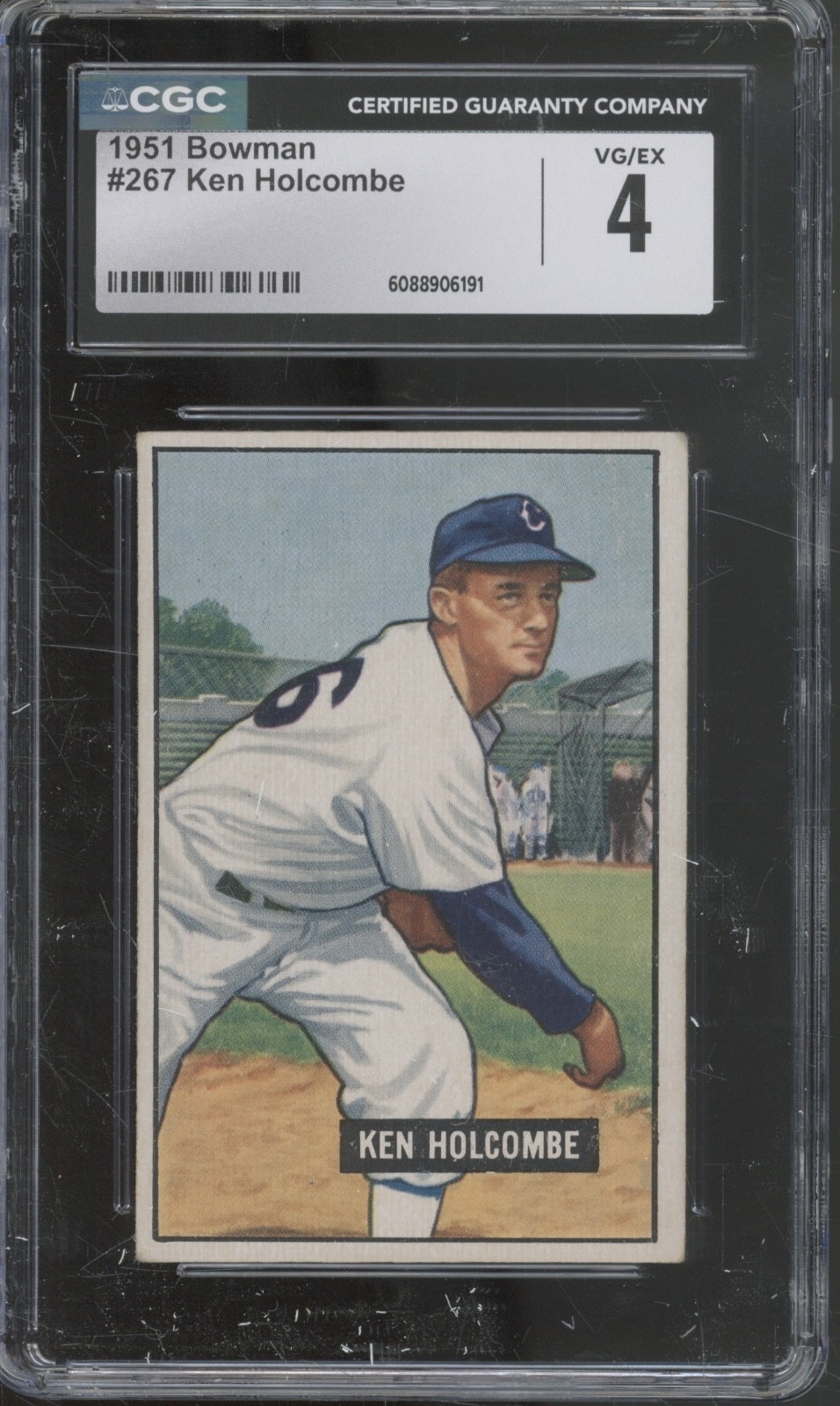 1951 Bowman Baseball Set-Break #267 Ken Holcombe RC Rookie VG-EX CGC 4