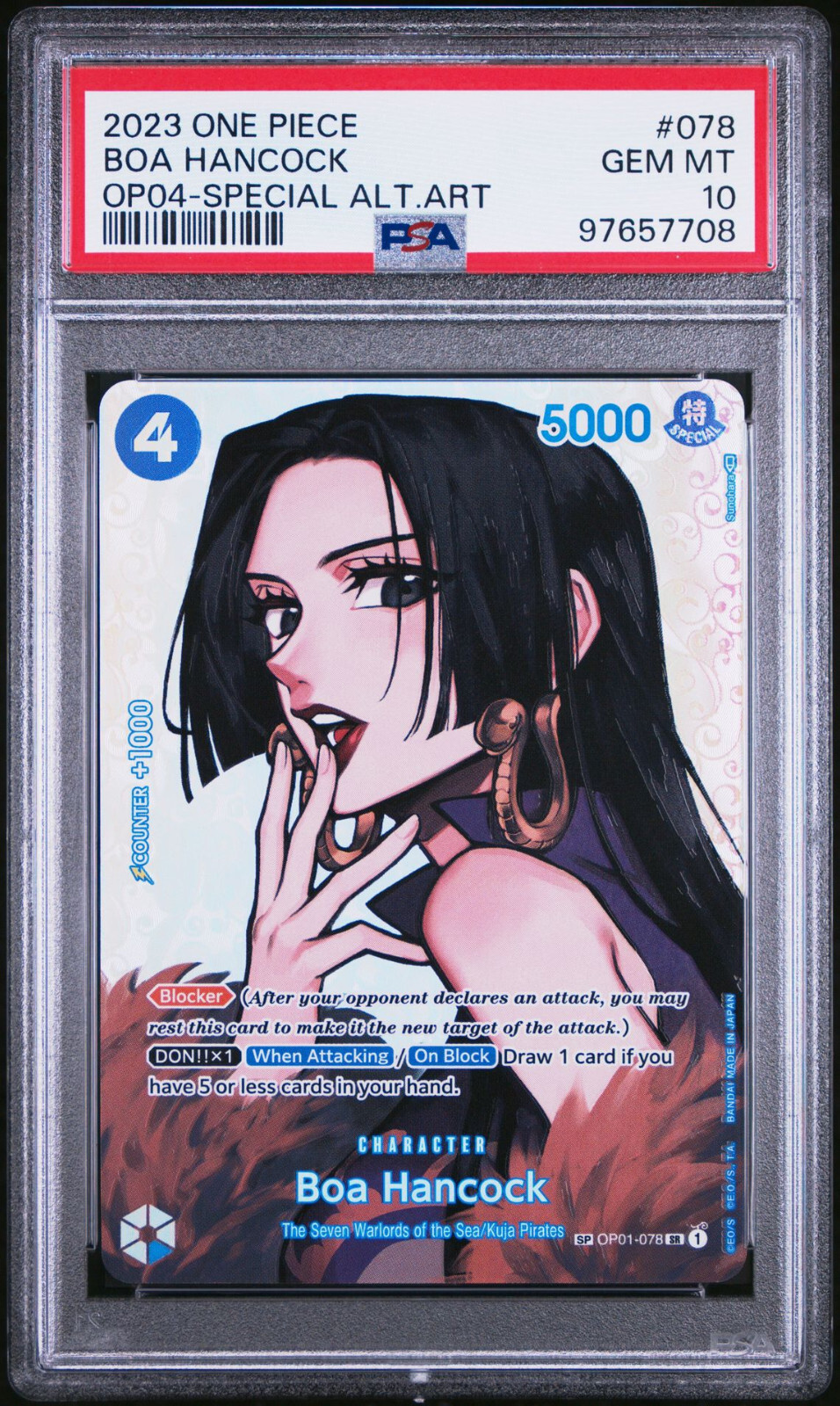 【PSA10】 BOA HANCOCK PB STORAGE BOX SET Boa Hancock PROMO ST17-004 SR THE BEST Storage Box Set One