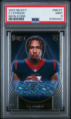 2023 Panini Select Neon Icons #NICST CJ Stroud RC Rookie PSA