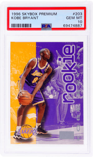 ROOKIE CARD 1996 Skybox Premium #55 Kobe Bryant RC PSA 7 LA