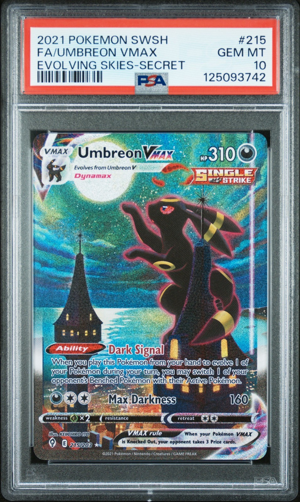 ブラッキーvmax sa umbreon vmax 215/203 英語ポケモン ブラッキー vmax sa 英語版 umbreon vmax sa ブラッキーvmax sa