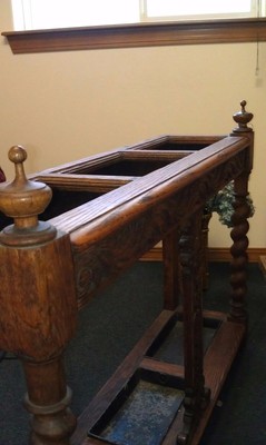Antique English Oak Umbrella Stand.
