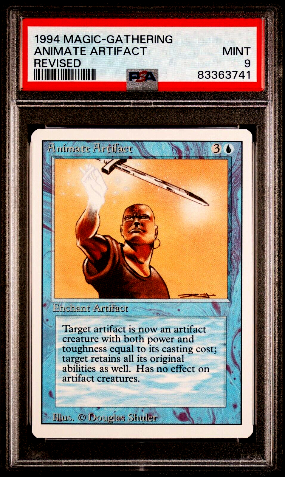 1994 Magic The Gathering Revised Animate Artifact PSA 9