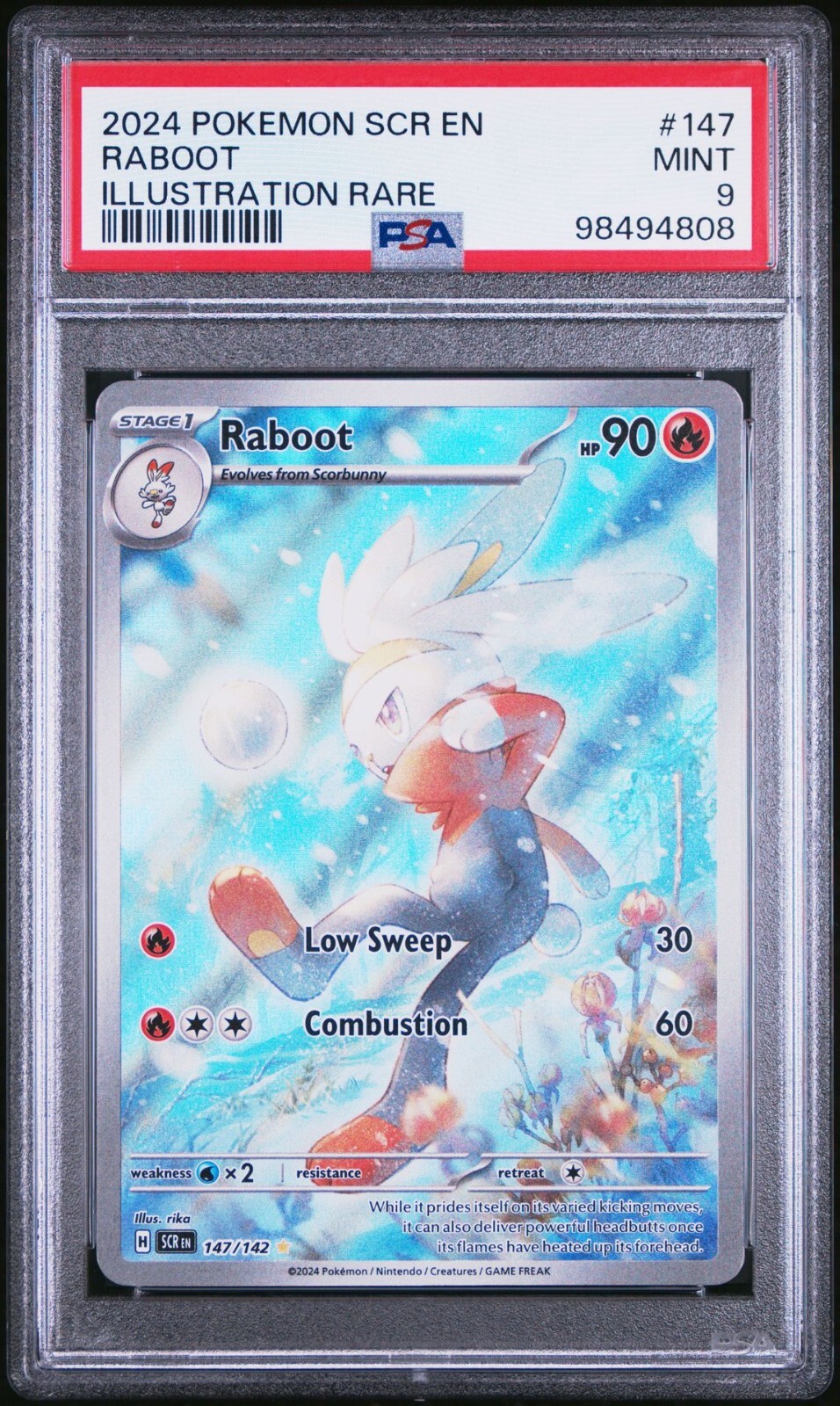 SASA✴︎ 2024 POKEMON STELLAR CROWN RABOOT 147/142 IR ILLUSTRATION