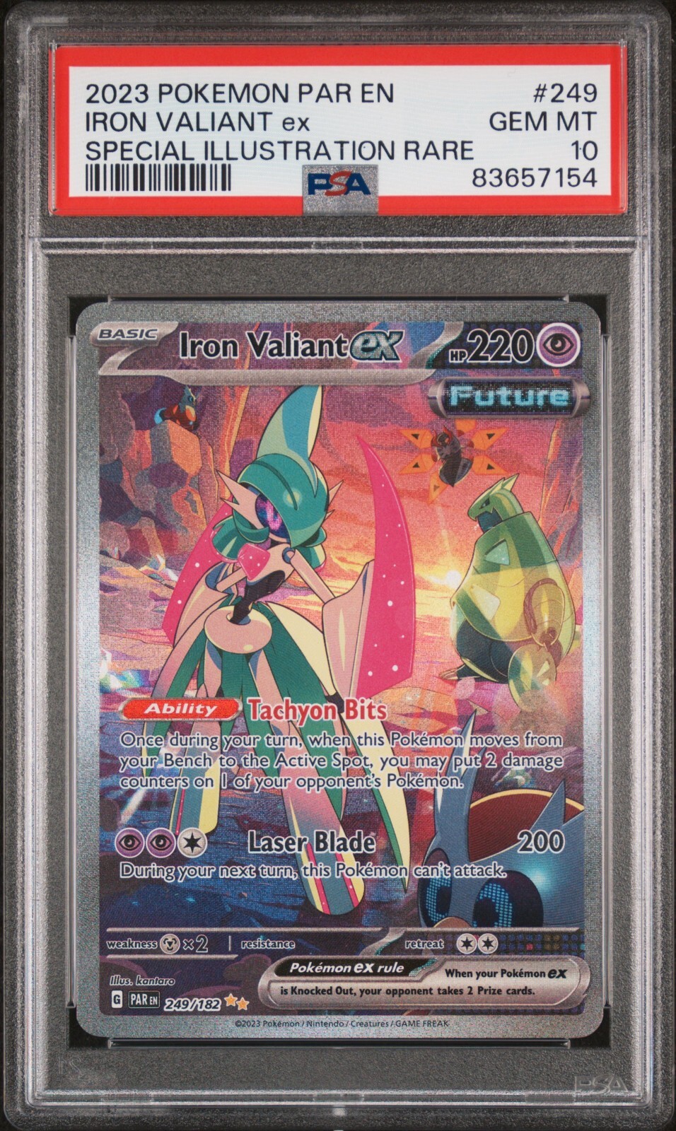 Iron Valiant ex 249/182 PSA 10 - Scarlet & Violet Paradox Iron Valiant ex 249/182 PSA 10 - Scarlet & Violet Paradox