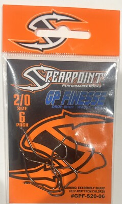 Spearpoint Performance Hooks GPfinesse Size  2/0 - 6 Pack