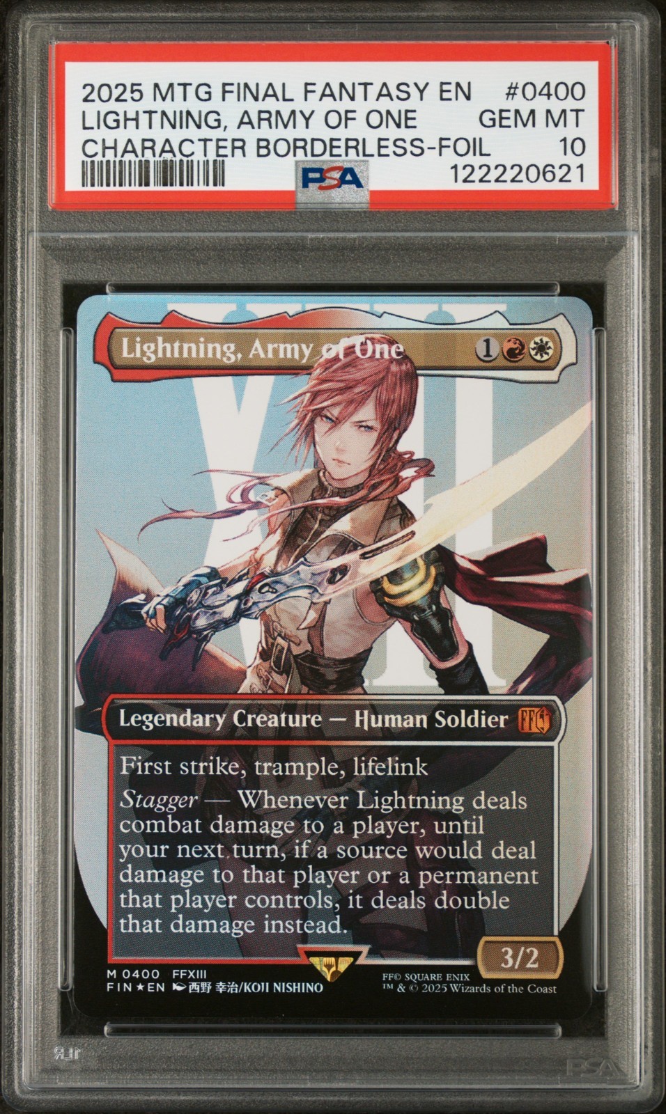 マジック：ザ・ギャザリング Lightning, Army of One (FFXIII)foil FOIL Lightning Army of One - Borderless - MtG Final Fantasy