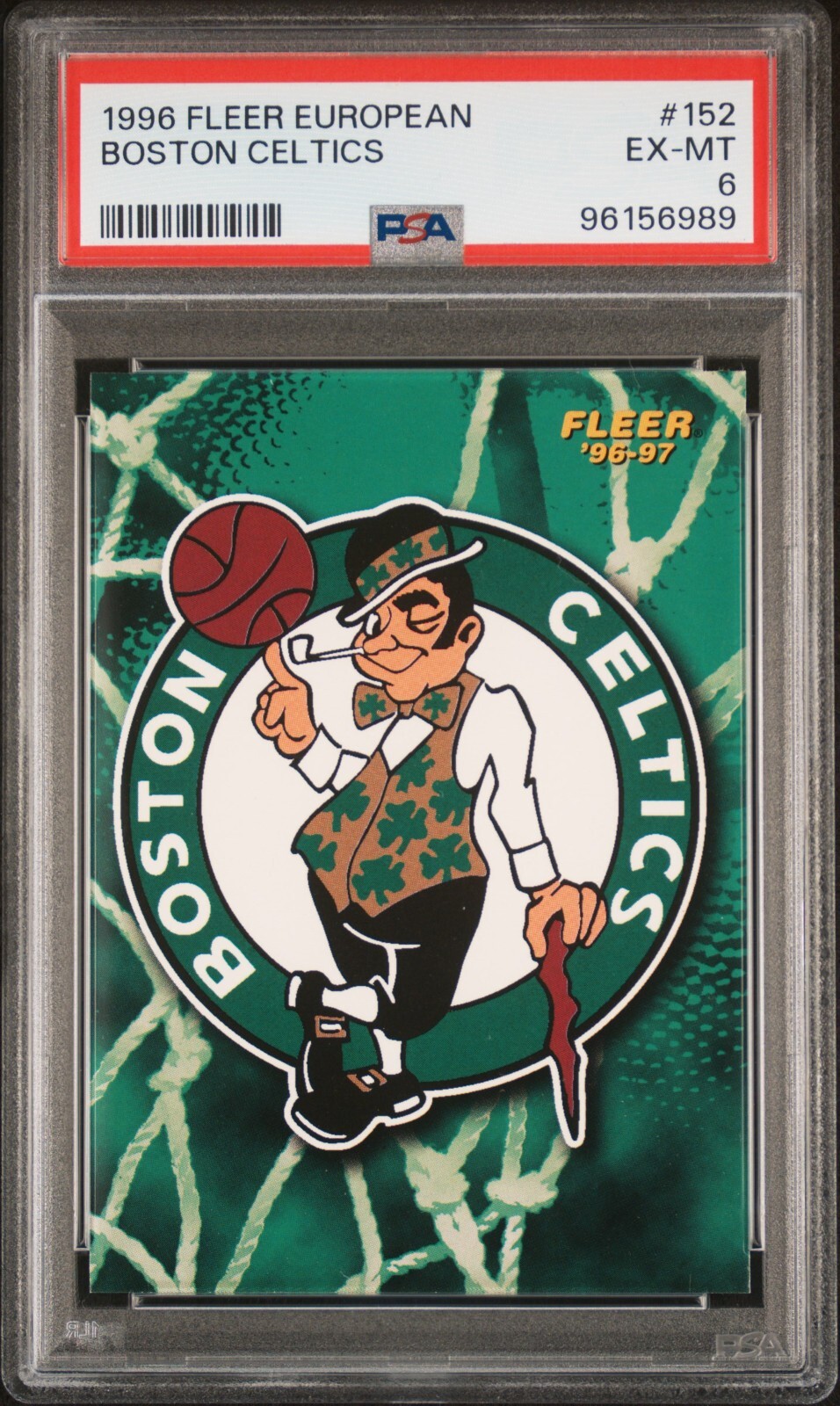 1996-97 Fleer European NBA Boston Celtics Team Logo Card