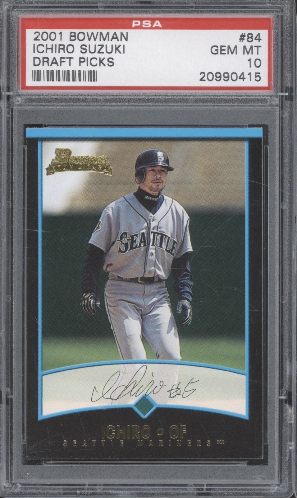 2001 Bowman #84 Ichiro Suzuki RC Rookie Gem Mint PSA 10