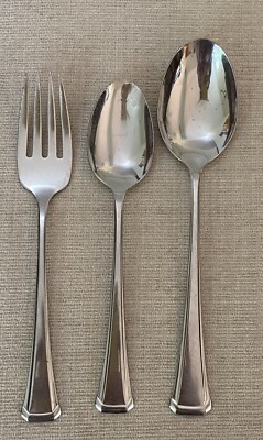 3 Pc Lot Oneida Maestro Stainless Salad Fork Teaspoon Soup Spoon USA