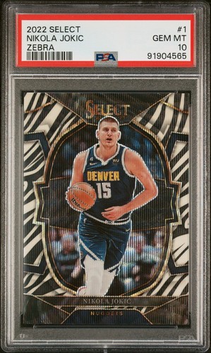 22-23 Panini Select Nikola Jokic Zebra Concourse No.1 MVP