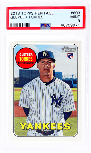 2018 Topps Heritage Gleyber Torres #603 PSA 9 Rookie RC | eBay