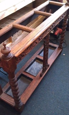 Antique English Oak Umbrella Stand.