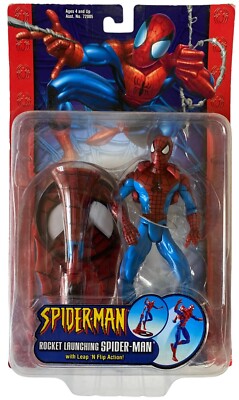 Marvel Spider-Man Rocket Launching Leap/Flip Action Figure NEW 2003 VTG ToyBiz