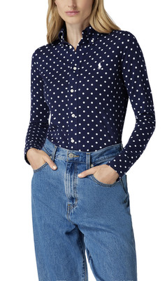 POLO RALPH LAUREN Heidi Polka Dot Hemdbluse Bluse Hemd Shirt Iconic T-shirt S