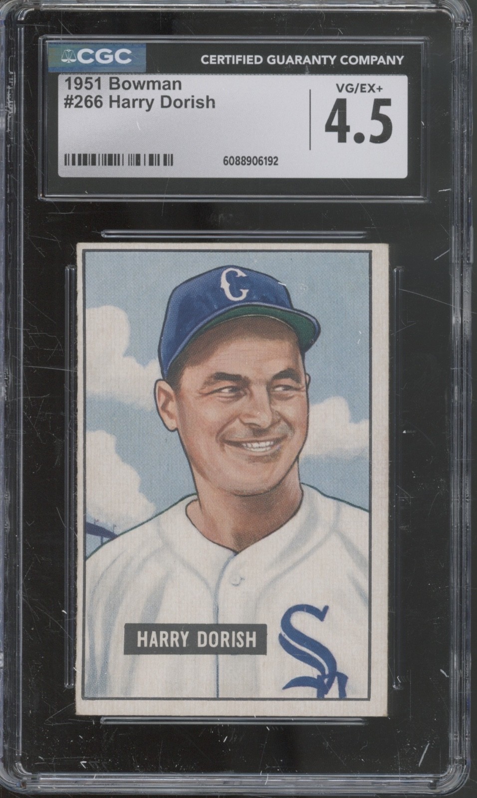1951 Bowman Baseball Set-Break #266 Harry Dorish RC Rookie VG-EX+ CGC 4.5