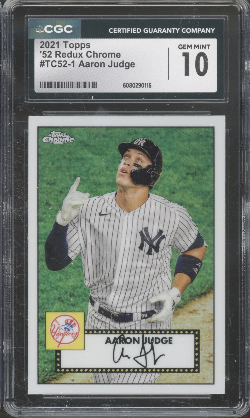 2021 Topps '52 Redux Chrome Aaron Judge Gem Mint CGC 10
