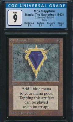 Collectors' Edition Mox Sapphire CGC 9 Graded Magic MTG Collectors' Edition Mox Sapphire CGC 9 Graded Magic MTG