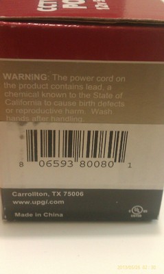 UPG 80080 CCTV Power Supply 12VDC 500mA Regulated Output