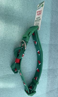 Merry & Bright Festive ''Santa Hat''  Dog Collar Size Large