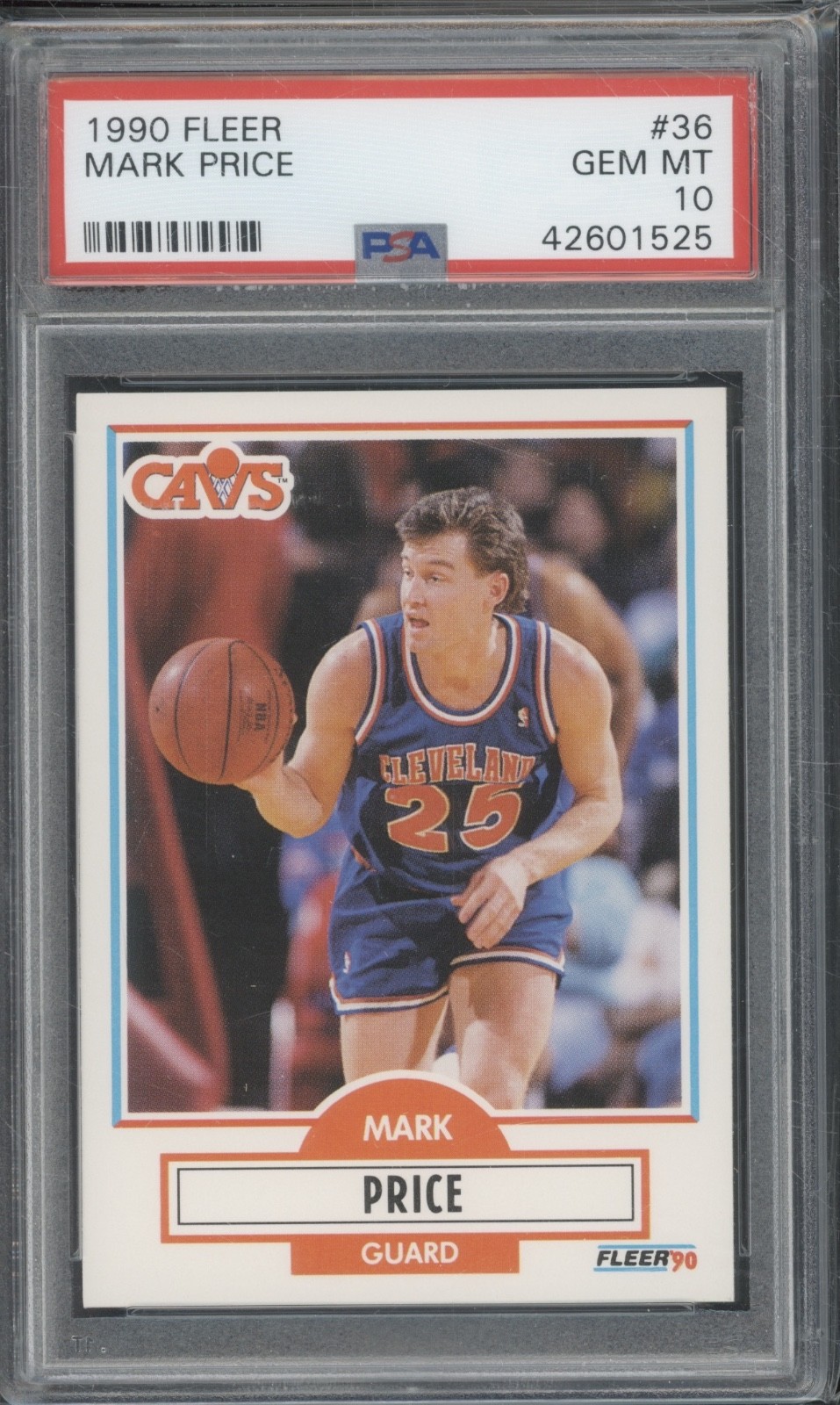 1990 Fleer Basketball #36 Mark Price Gem Mint PSA 10
