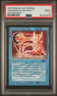 Transmute Artifact　MTG Transmute Artifact - Antiquities - MINT - PSA 9. See MTG in