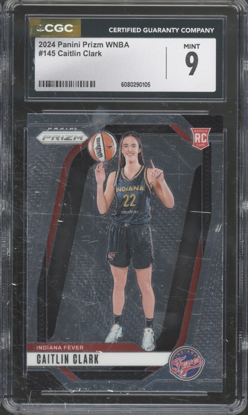 2024 Panini Prizm WNBA #145 Caitlin Clark RC Rookie Mint CGC 9