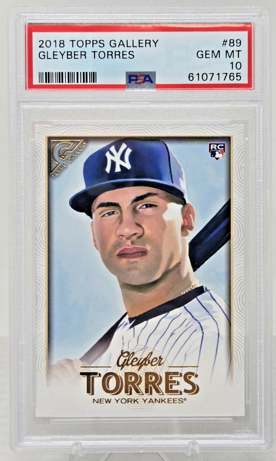 2018 Topps Gallery GLYBER TORRES Rookie Card PSA 10 Gem Mint