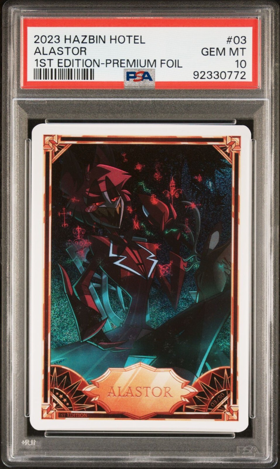 2023 Hazbin Hotel Trading Card Alastor Ultra Rare Foil 1st 2023 Hazbin Hotel Trading Card Alastor Ultra Rare Foil 1st