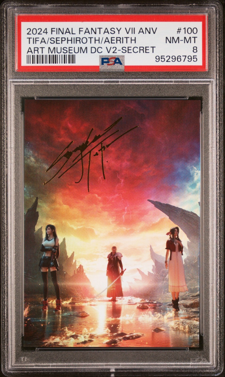 PSA 8 - TIFA/SEPHIROTH/AERITH -2023 FINAL FANTASY VII ANV