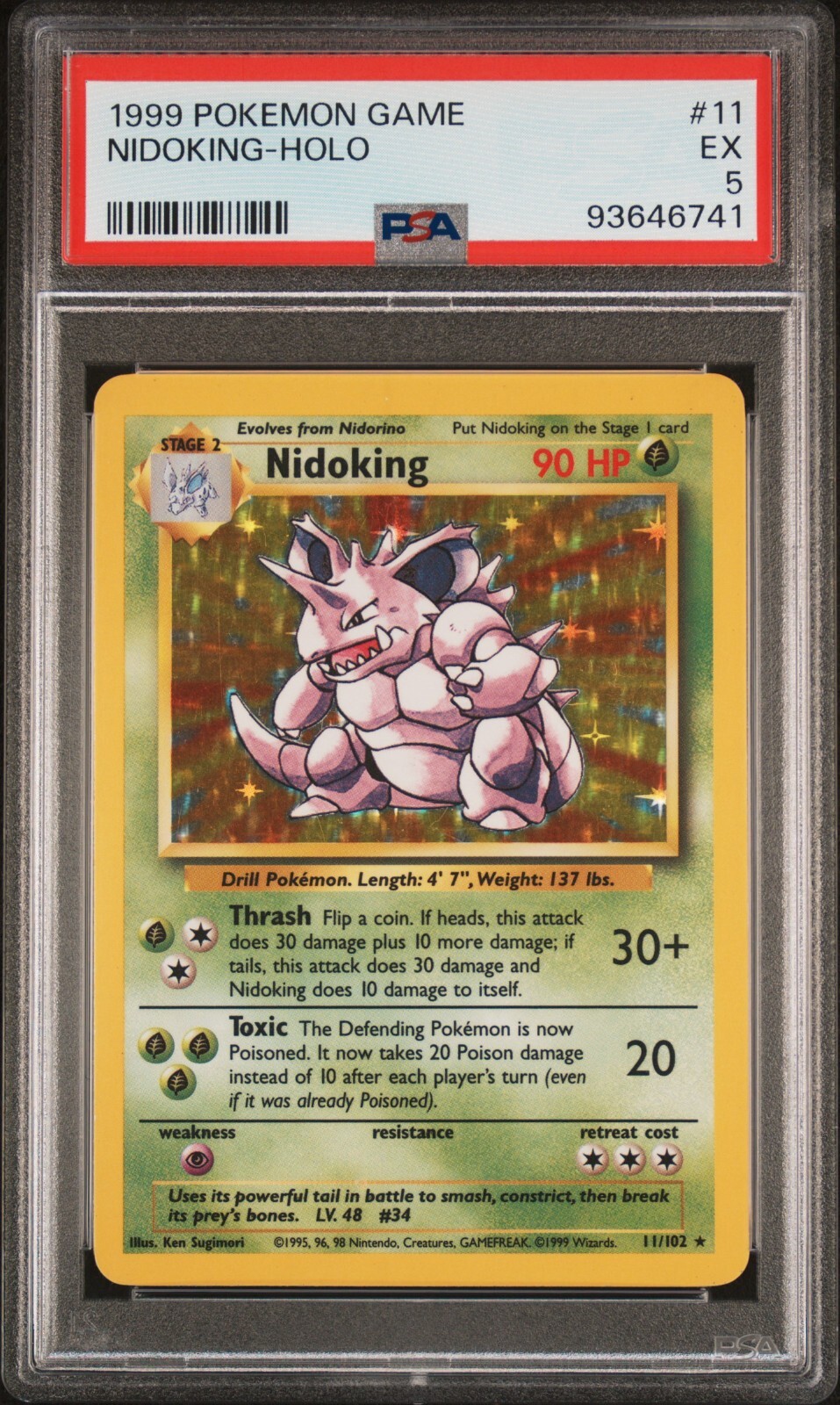 PSA 5 - 1999 Pokemon Game NIDOKING HOLO #11 (6741) | eBay PSA 5 - 1999 Pokemon Game NIDOKING HOLO #11 (6741) | eBay