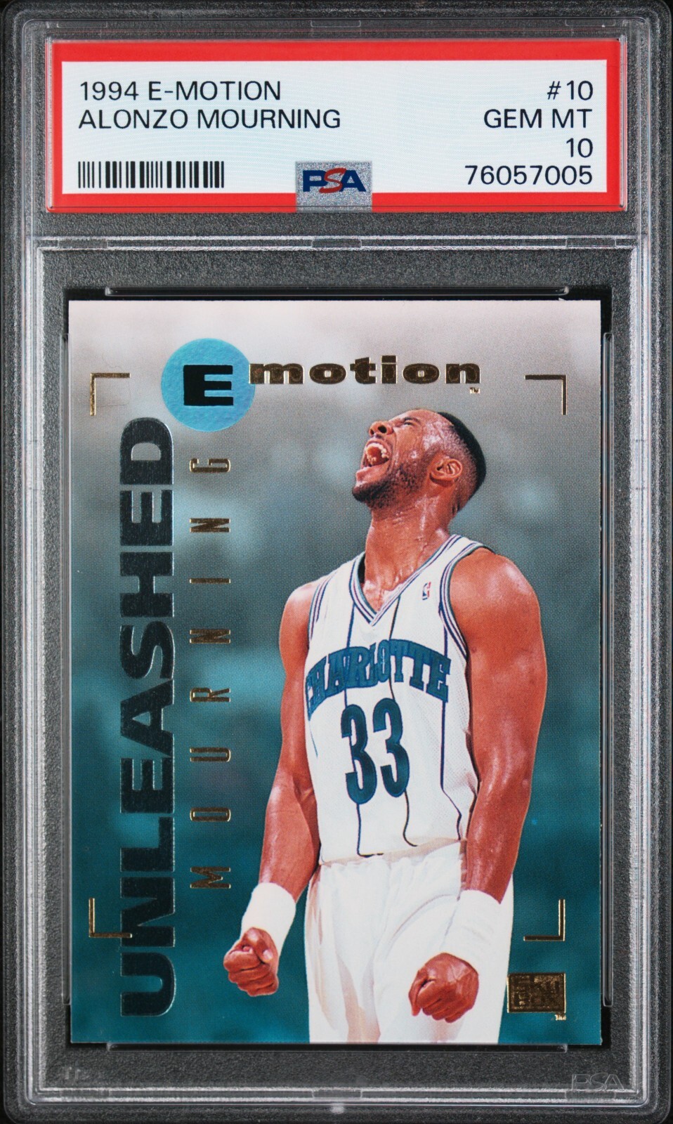 1994 Emotion Alonzo Mourning Foil Card Insert SP #10 eBay 1