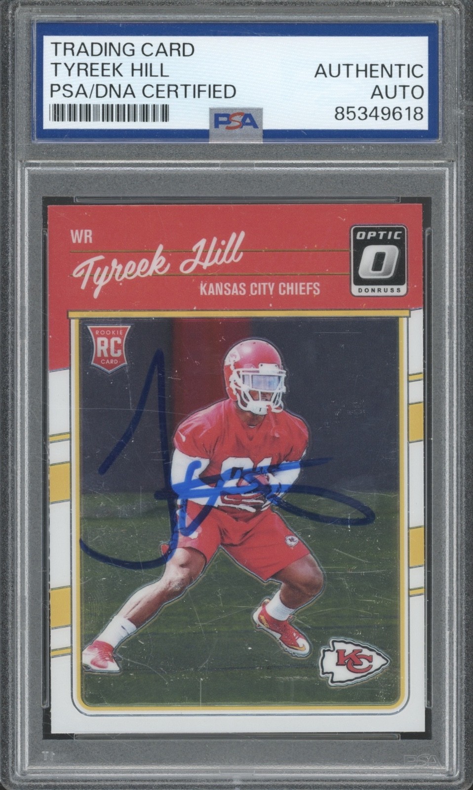 2016 Panini Donruss #117 Tyreek Hill Autograph RC Rookie PSA DNA Authentic Auto