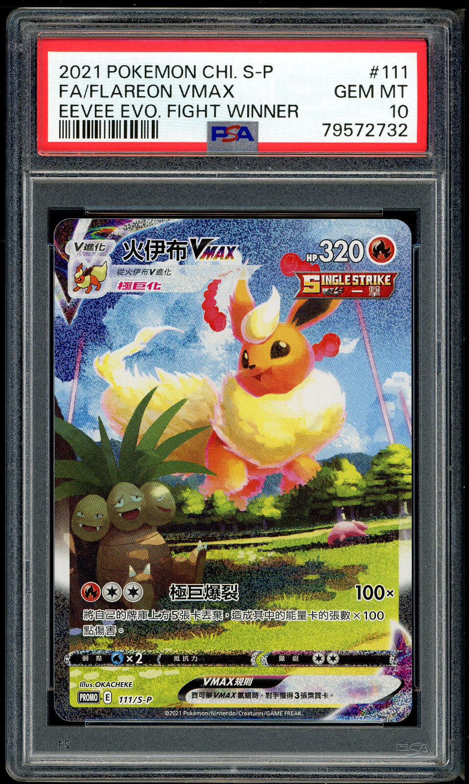 ポケモンカード Flareon V Gem Mint 10 PSA 10 GEM MINT FLAREON V ALT ART BLACK STAR PROMO SWSH179