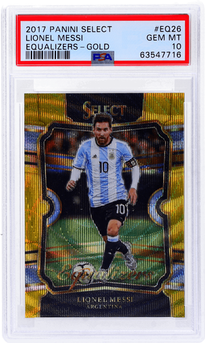 2017 Panini Select Lionel Messi Equalizers Gold Prizm #26