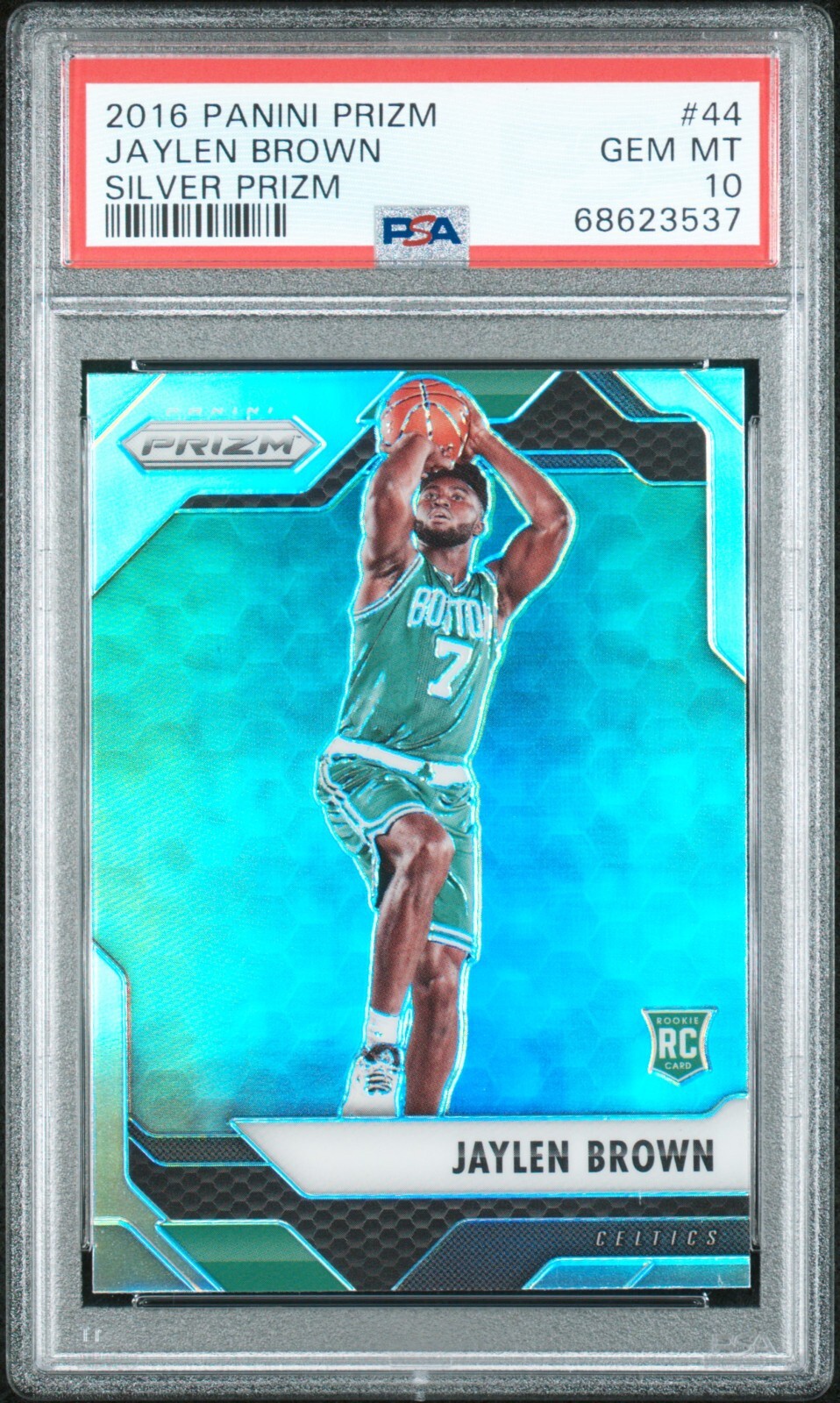 2016 Panini Prizm - JAYLEN BROWN Rookie RC Silver (PSA 10