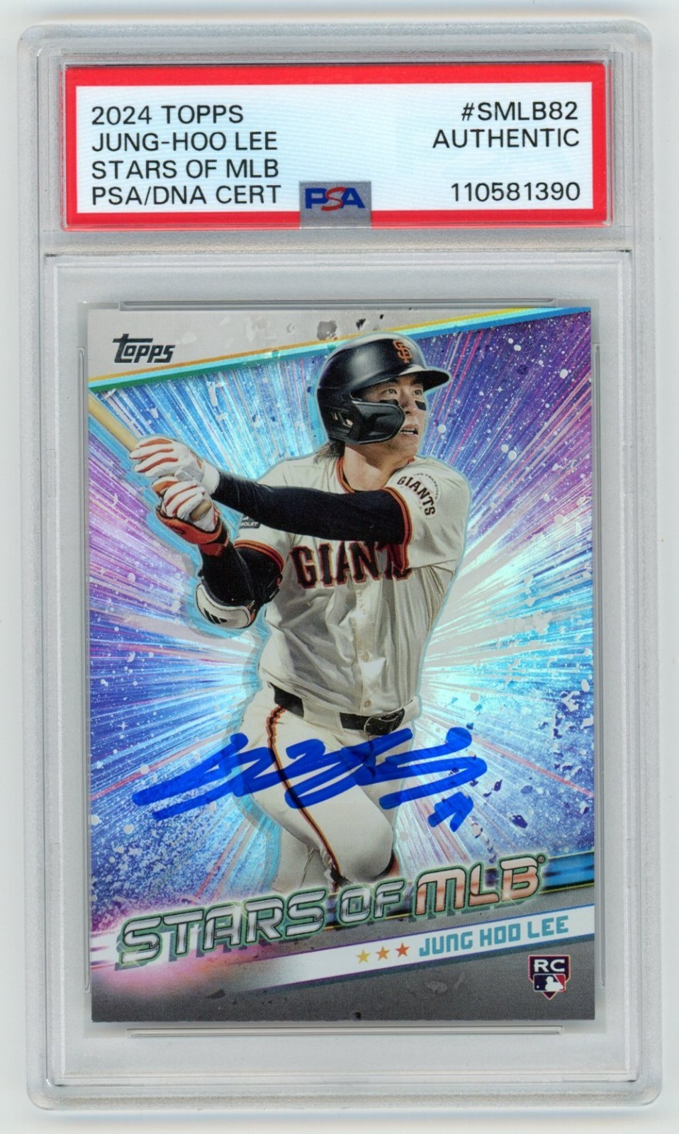 Jung Hoo Lee Signed 2024 Topps Stars of MLB #SMLB-82 PSA RC