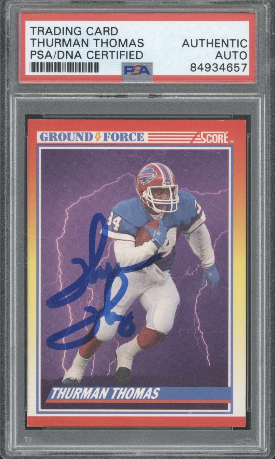 1990 Score #322 Thurman Thomas Autograph RC Rookie PSA DNA Authentic Auto