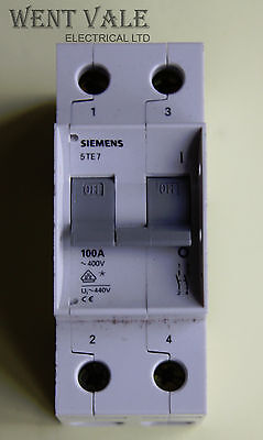 Siemens N System - 5TE7 - 100a Double Pole Switch Disconnecter Used