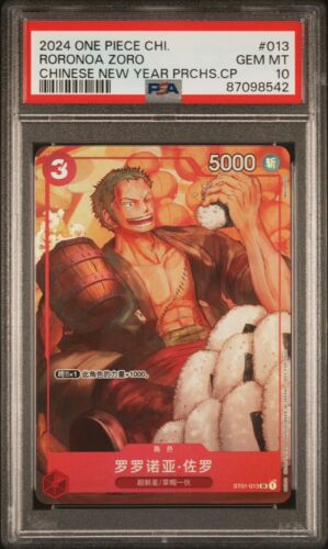 PSA 10 - Zoro ST01-013 China New Year Red Packet Promo - One PSA 10 - Zoro ST01-013 China New Year Red Packet Promo - One